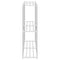 vidaXL Storage Shelf with Shelf White 43 x 27 x 90 cm Aluminium
