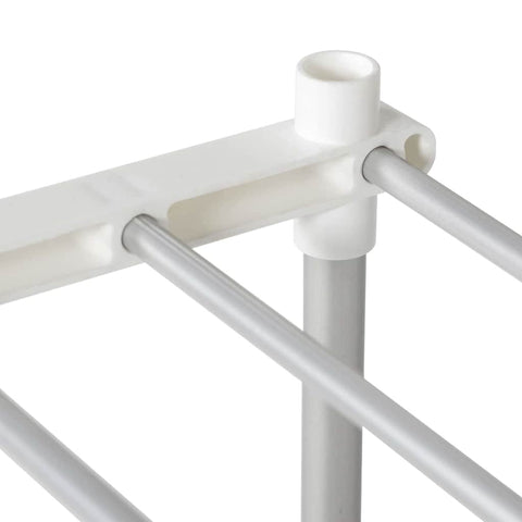 vidaXL Storage Shelf with Shelf White 43 x 27 x 90 cm Aluminium