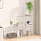vidaXL Storage Shelf with Shelf White 43 x 27 x 90 cm Aluminium