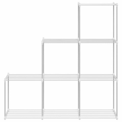 vidaXL Storage Shelf with Shelf White 43 x 27 x 90 cm Aluminium