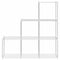 vidaXL Storage Shelf with Shelf White 43 x 27 x 90 cm Aluminium