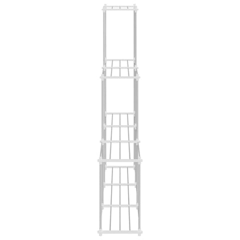 vidaXL Storage Shelf with Shelf White 43 x 27 x 90 cm Aluminium