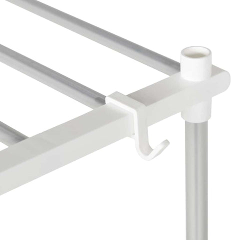 vidaXL Washing Machine Shelf with Shelf with Storage White Aluminium