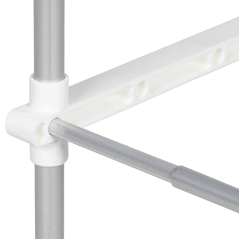 vidaXL Washing Machine Shelf with Shelf with Storage White Aluminium