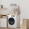 vidaXL Washing Machine Shelf with Shelf with Storage White Aluminium