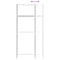 vidaXL Washing Machine Shelf with Shelf with Storage White Aluminium