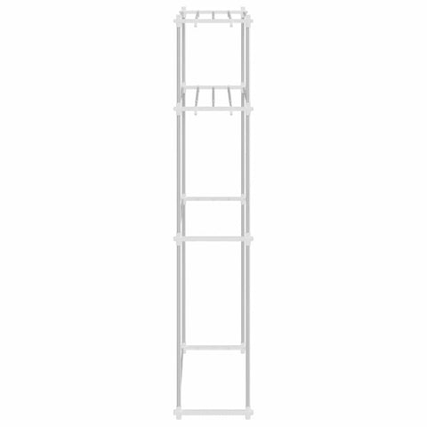 vidaXL Washing Machine Shelf with Shelf with Storage White Aluminium
