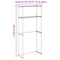 vidaXL Washing Machine Shelf with Shelf with Storage White Aluminium