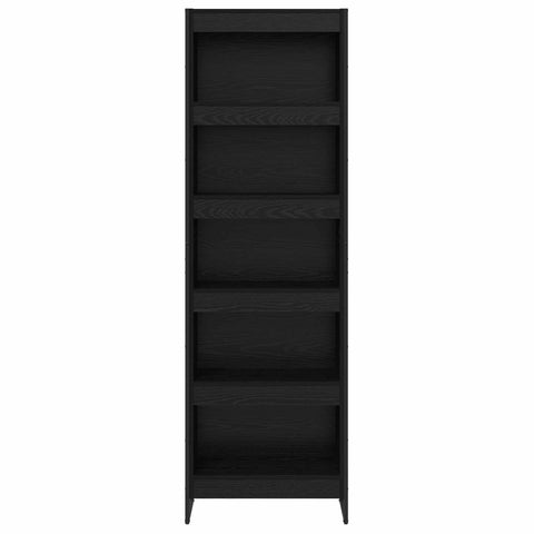 vidaXL Book Cabinet 2 pcs Black Oak 60 x 30 x 189.5 cm Engineered Wood
