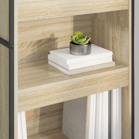 vidaXL Book Cabinet 2 pcs Sonoma 60 x 30 x 189.5 cm Engineered Wood