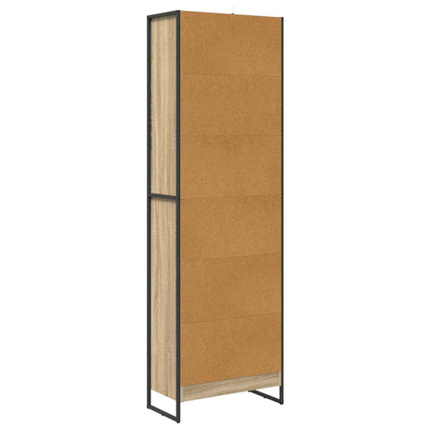 vidaXL Book Cabinet 2 pcs Sonoma 60 x 30 x 189.5 cm Engineered Wood
