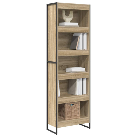 vidaXL Book Cabinet 2 pcs Sonoma 60 x 30 x 189.5 cm Engineered Wood