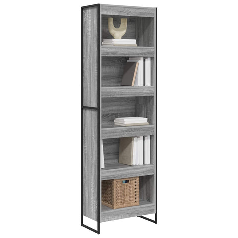 vidaXL Book Cabinet 2 pcs Grey Sonoma 60 x 30 x 189.5 cm
