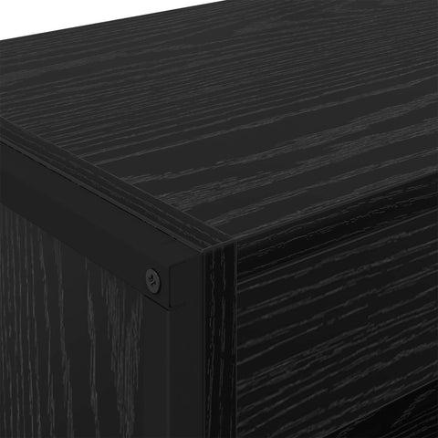 vidaXL Book Cabinet 2 pcs Black Oak 80 x 30 x 155 cm Engineered Wood