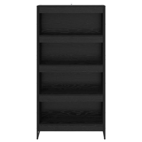 vidaXL Book Cabinet 2 pcs Black Oak 80 x 30 x 155 cm Engineered Wood