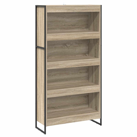 vidaXL Book Cabinet 2 pcs Sonoma 80 x 30 x 155 cm Engineered Wood