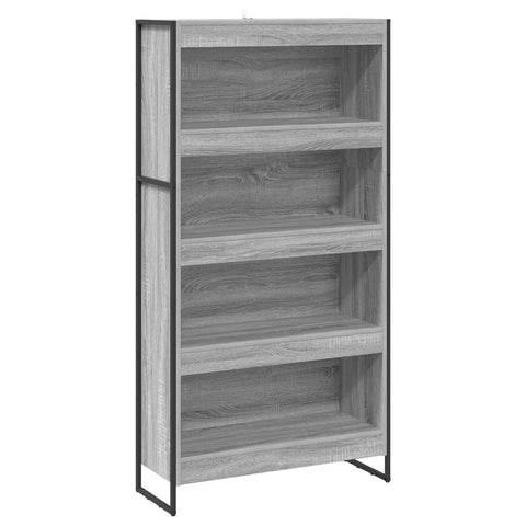 vidaXL Book Cabinet 2 pcs Grey Sonoma 80 x 30 x 155 cm Engineered Wood