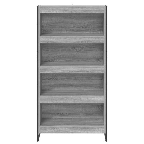 vidaXL Book Cabinet 2 pcs Grey Sonoma 80 x 30 x 155 cm Engineered Wood