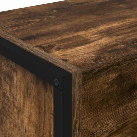 vidaXL Book Cabinet 2 pcs Smoke Oak 80 x 30 x 189.5 cm Engineered Wood