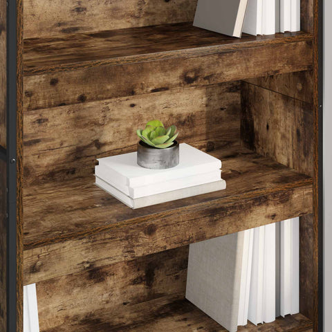 vidaXL Book Cabinet 2 pcs Smoke Oak 80 x 30 x 189.5 cm Engineered Wood