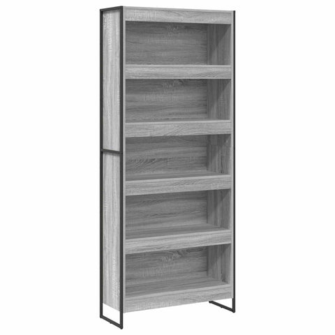 vidaXL Book Cabinet 2 pcs Grey Sonoma 80 x 30 x 189.5 cm