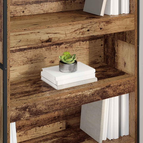 vidaXL Book Cabinet 2 pcs Old Wood 80 x 30 x 189.5 cm Engineered Wood