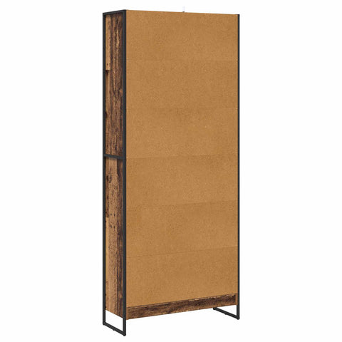 vidaXL Book Cabinet 2 pcs Old Wood 80 x 30 x 189.5 cm Engineered Wood