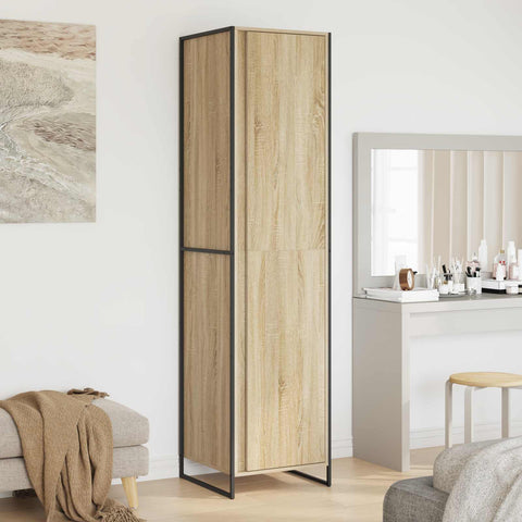 vidaXL Warderobe 2 pcs Sonoma 50 x 50 x 200 cm Engineered Wood