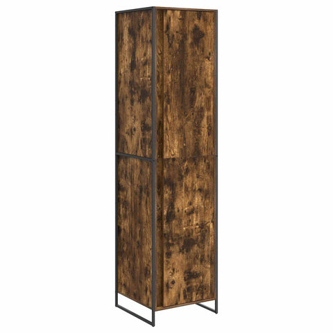 vidaXL Warderobe 2 pcs Smoke Oak 50 x 50 x 200 cm Engineered Wood