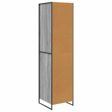 vidaXL Warderobe 2 pcs Grey Sonoma 50 x 50 x 200 cm Engineered Wood