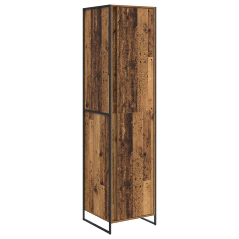 vidaXL Warderobe 2 pcs Old Wood 50 x 50 x 200 cm Engineered Wood