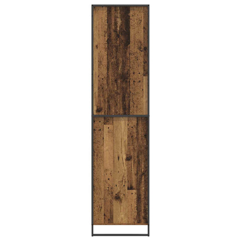 vidaXL Warderobe 2 pcs Old Wood 50 x 50 x 200 cm Engineered Wood