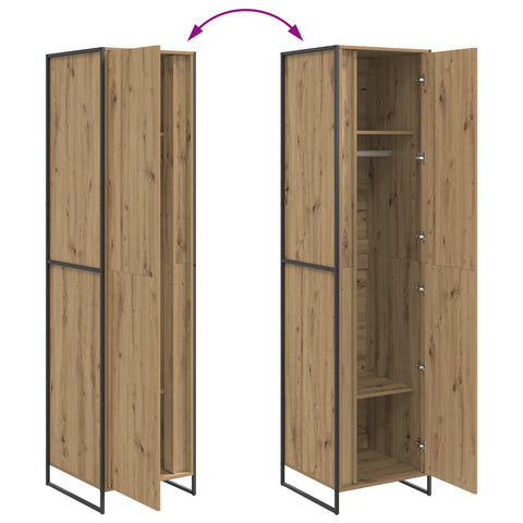 vidaXL Warderobe 2 pcs Artisian Oak 50 x 50 x 200 cm Engineered Wood