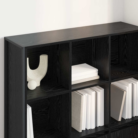 vidaXL Book Cabinet 2 pcs Black Oak 99.5 x 30 x 108.5 cm