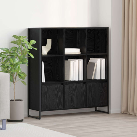 vidaXL Book Cabinet 2 pcs Black Oak 99.5 x 30 x 108.5 cm