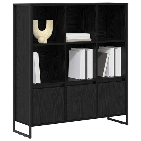 vidaXL Book Cabinet 2 pcs Black Oak 99.5 x 30 x 108.5 cm