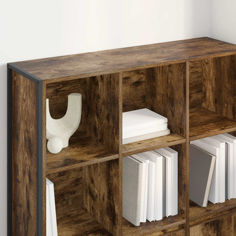 vidaXL Book Cabinet 2 pcs Smoke Oak 99.5 x 30 x 108.5 cm