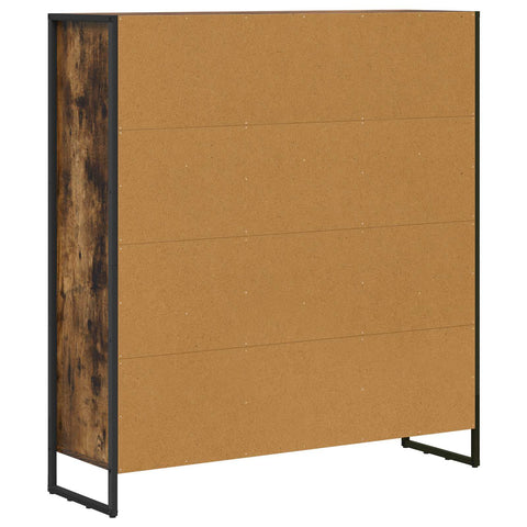 vidaXL Book Cabinet 2 pcs Smoke Oak 99.5 x 30 x 108.5 cm