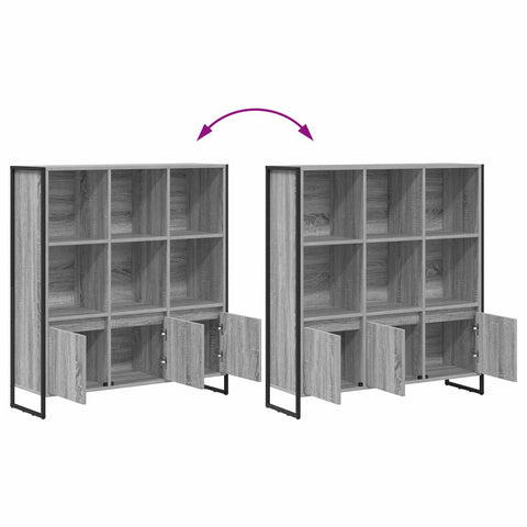 vidaXL Book Cabinet 2 pcs Grey Sonoma 99.5 x 30 x 108.5 cm
