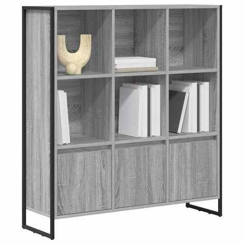 vidaXL Book Cabinet 2 pcs Grey Sonoma 99.5 x 30 x 108.5 cm