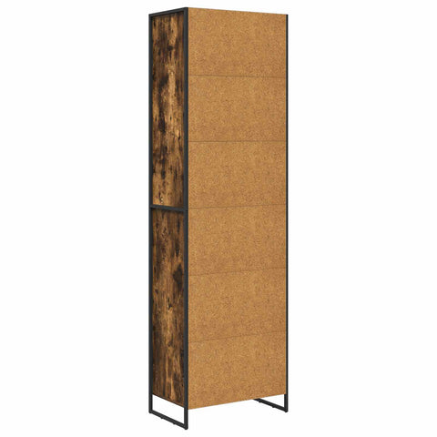 vidaXL Tall Cabinets 2 pcs Smoke Oak 60 x 36 x 300 cm Engineered Wood