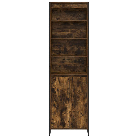 vidaXL Tall Cabinets 2 pcs Smoke Oak 60 x 36 x 300 cm Engineered Wood