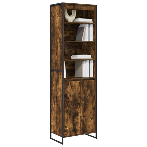 vidaXL Tall Cabinets 2 pcs Smoke Oak 60 x 36 x 300 cm Engineered Wood