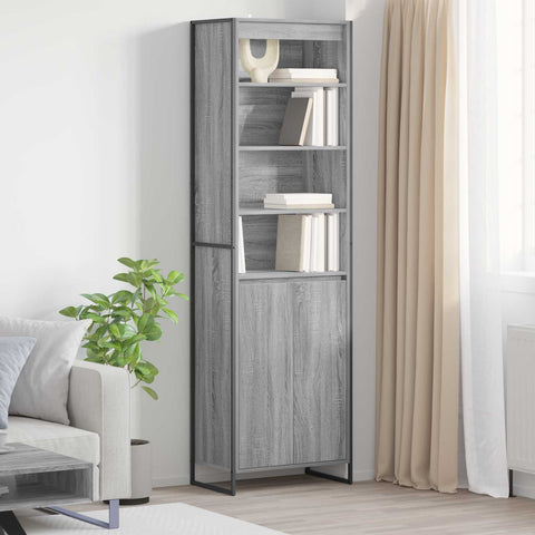 vidaXL Tall Cabinets 2 pcs Grey Sonoma 60 x 36 x 300 cm