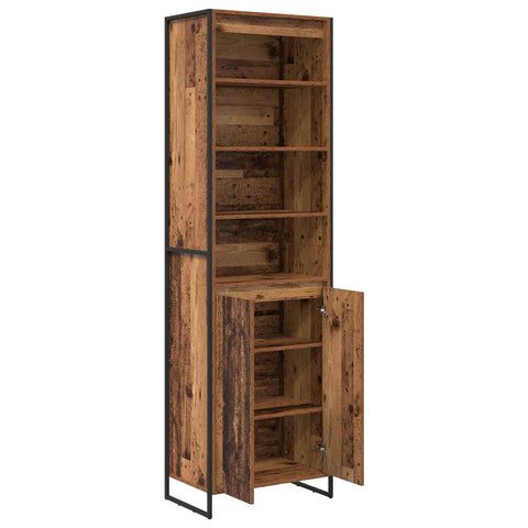 vidaXL Tall Cabinets 2 pcs Old Wood 60 x 36 x 300 cm Engineered Wood