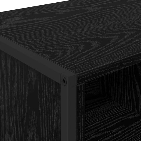 vidaXL Sideboard 2 pcs Black Oak 81 x 36 x 150.5 cm Engineered Wood