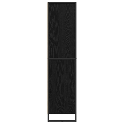 vidaXL Sideboard 2 pcs Black Oak 81 x 36 x 150.5 cm Engineered Wood
