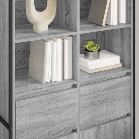 vidaXL Sideboard 2 pcs Grey Sonoma 81 x 36 x 150.5 cm Engineered Wood