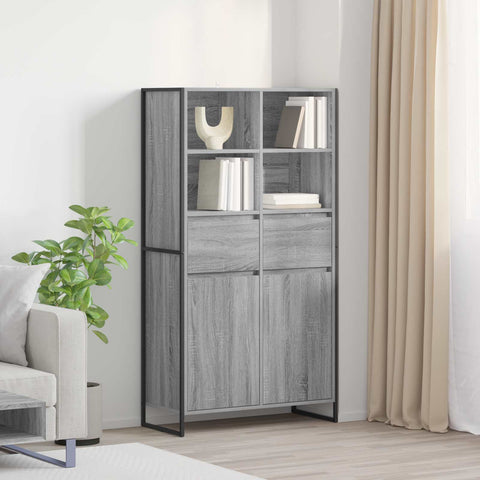 vidaXL Sideboard 2 pcs Grey Sonoma 81 x 36 x 150.5 cm Engineered Wood