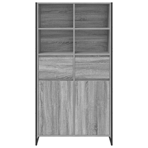 vidaXL Sideboard 2 pcs Grey Sonoma 81 x 36 x 150.5 cm Engineered Wood